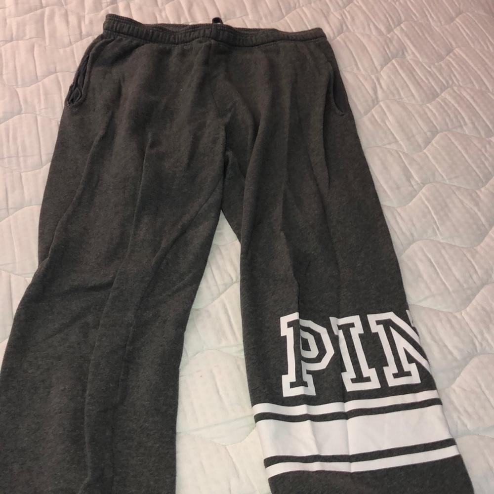 Grey PINK sweatpants